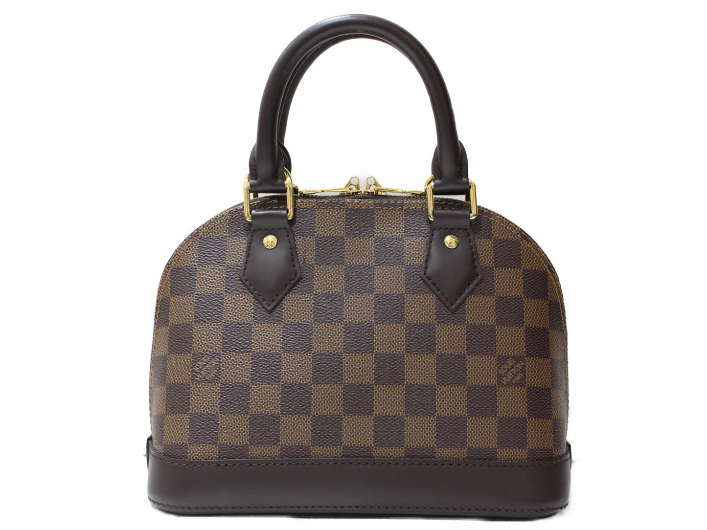 Louis Vuitton Alma BB Handbag Shoulder Bag Damier Ebene Brown
