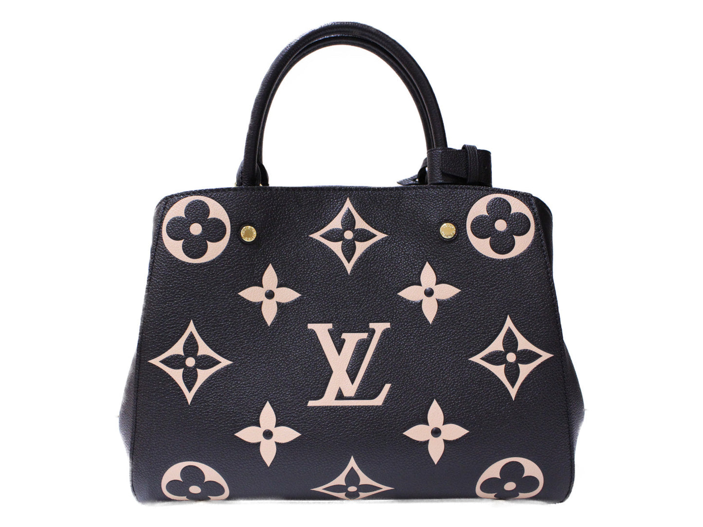Louis Vuitton Montaigne MM Handbag Shoulder Bag Emplant Noir Black
