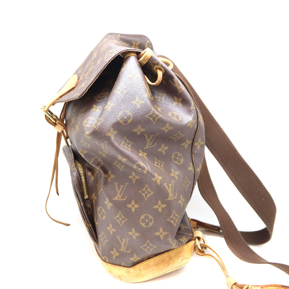 Louis Vuitton Montsouris GM Backpack Bag Monogram Canvas Brown