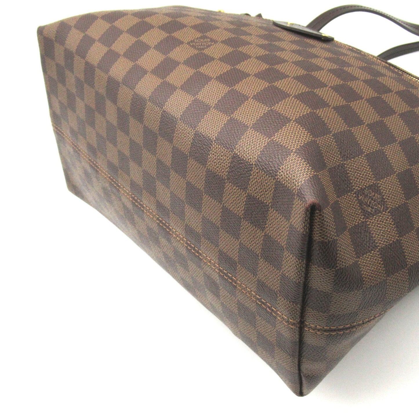 Louis Vuitton Jena MM Tote Bag PVC Coated Canvas Leather Damier