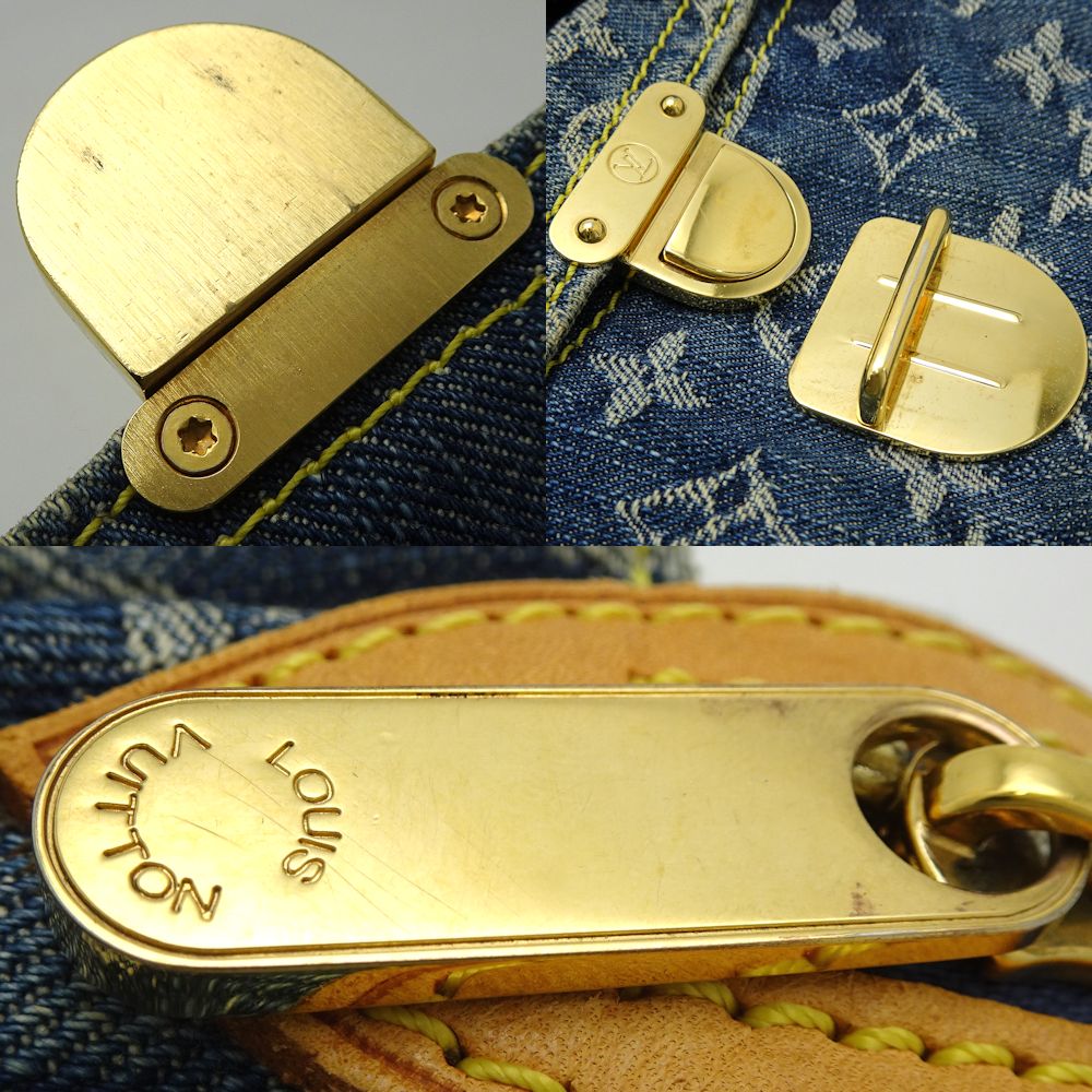 Louis Vuitton Monogram Denim Bum Bag Body Bag Blue