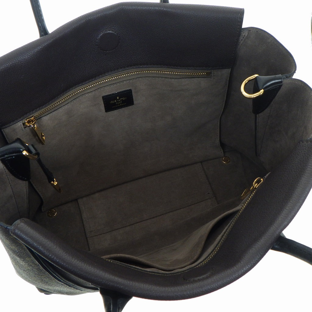 Louis Vuitton Tote W PM Handbag Cuir Orfevre Leather Brown