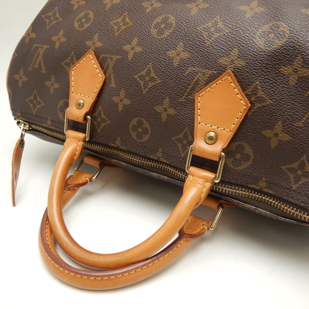 Louis Vuitton Monogram  Speedy 30 Handbag Brown