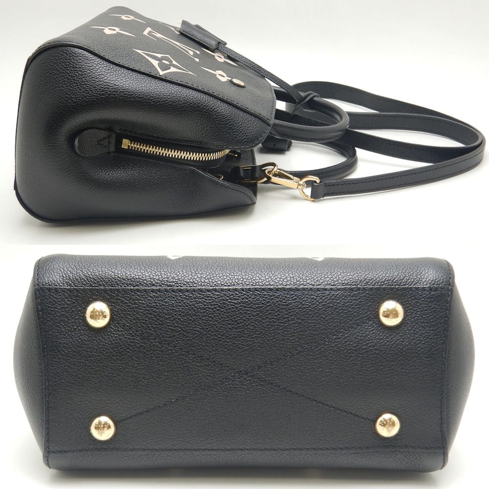 Louis Vuitton Montaigne BB Bicolor Monogram Emplant Noir Black