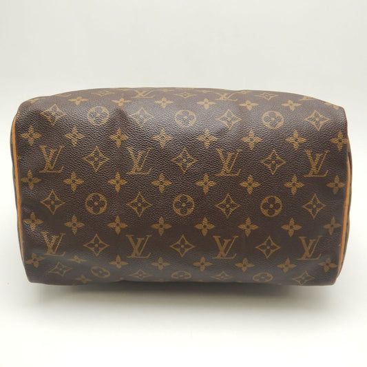 Louis Vuitton Monogram Speedy 30 Handbag Brown