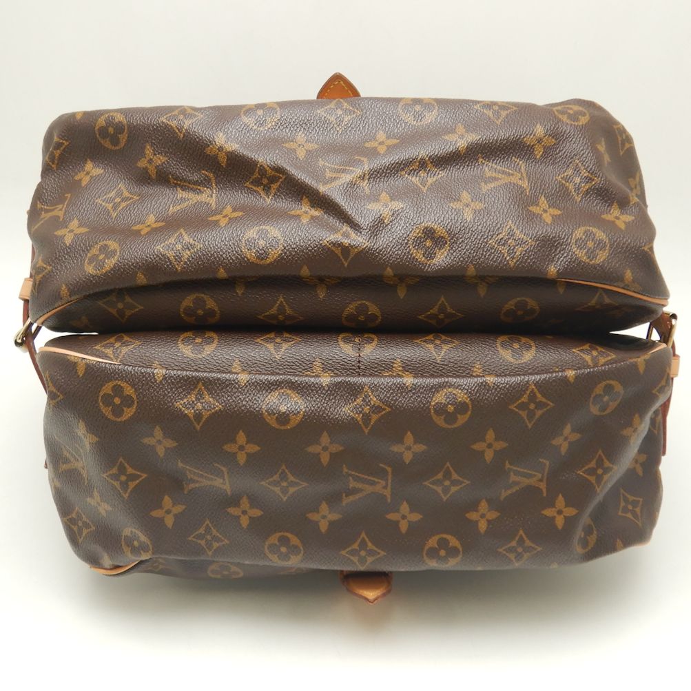 Louis Vuitton Monogram Saumur 35 Shoulder Bag Brown