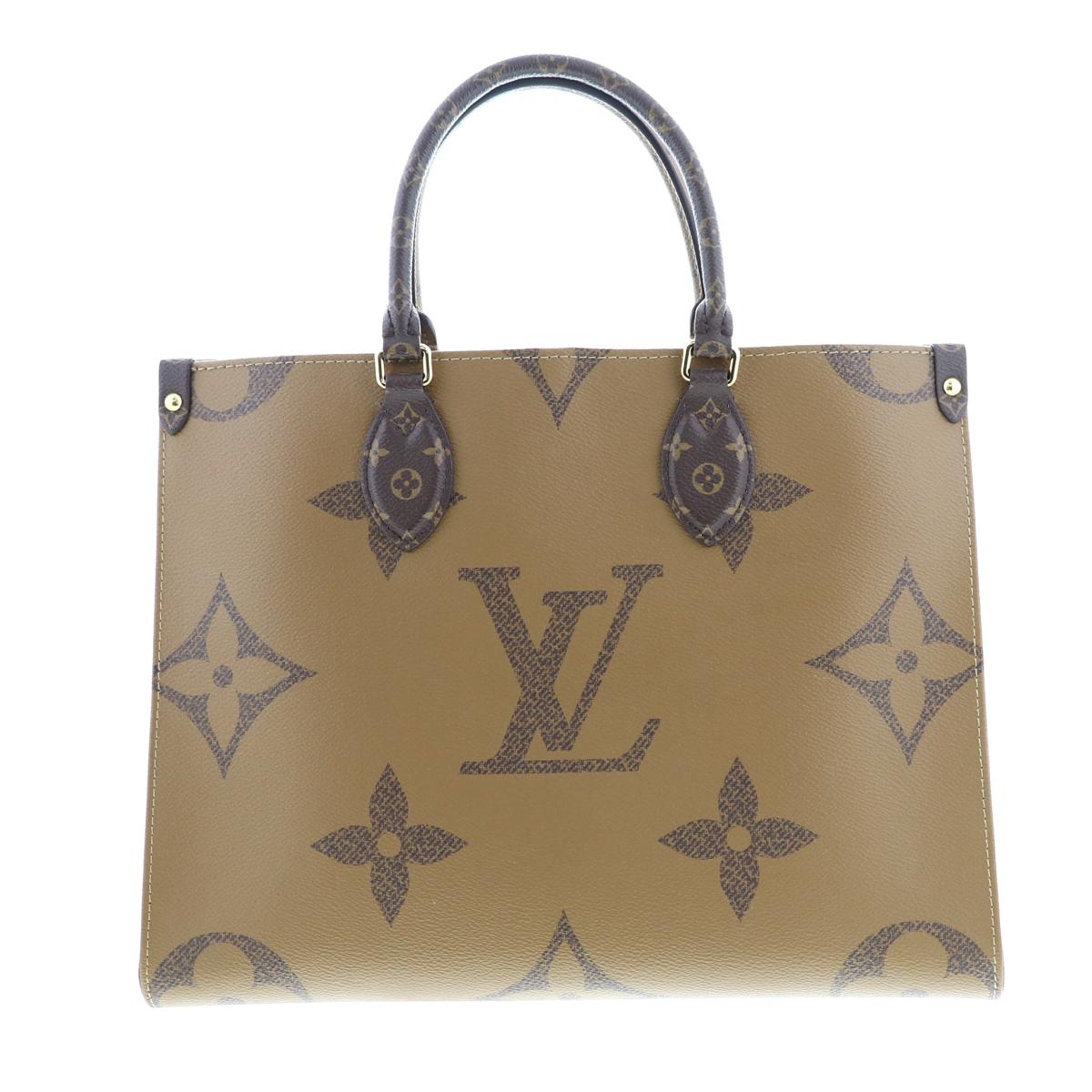 Louis Vuitton OntheGo MM Bag Tote Bag Monogram Giant Brown
