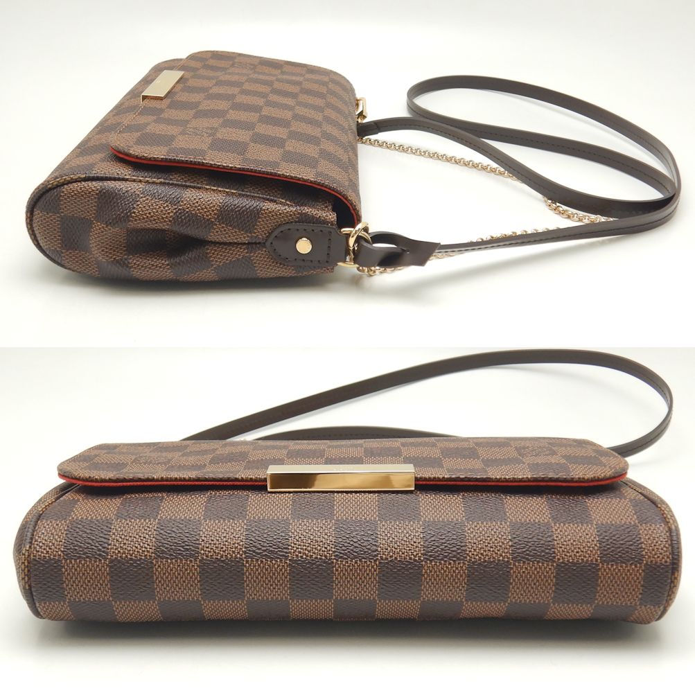 Louis Vuitton Damier Favorite MM Shoulder Bag Ebene