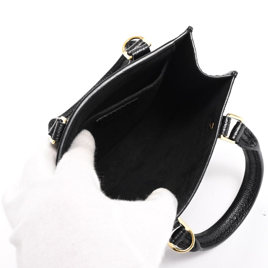 Louis Vuitton Petite Sac Plat Shoulder Bag Bicolor Emplant Noir