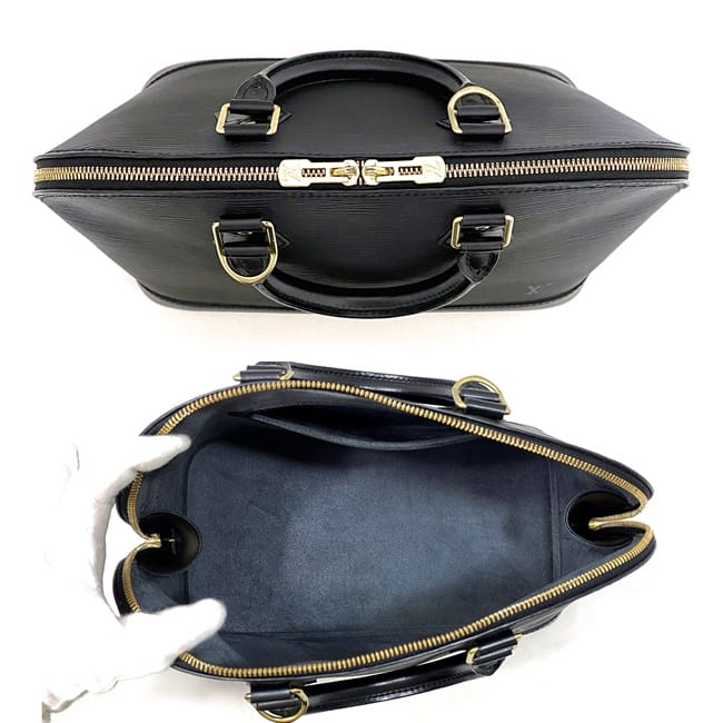 Louis Vuitton Handbag Alma PM Black Noir Epi