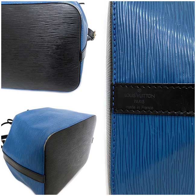 Louis Vuitton Petit Noe Black Toledo Blue Noir Epi