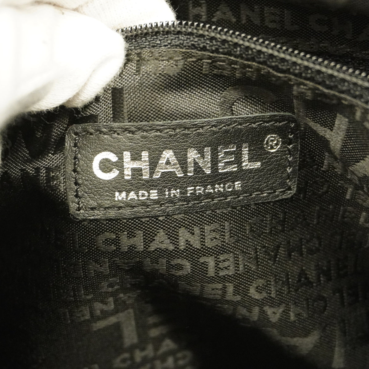 Chanel Shoulder Bag Matelasse Lambskin Black Silver