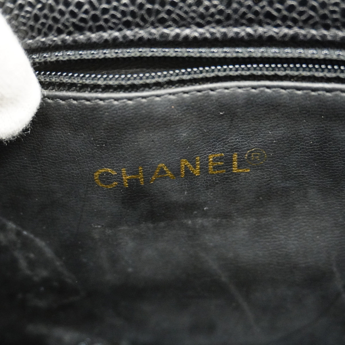 Chanel Shoulder Bag Caviar Skin Black