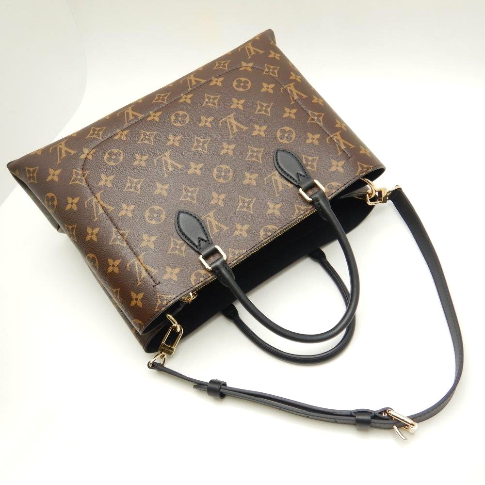 Louis Vuitton Monogram Flower Tote Noir 2way Bag