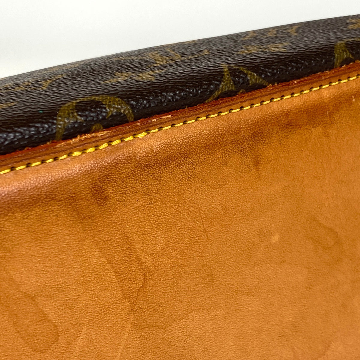 Louis Vuitton Mezzo Tote Shoulder Bag Shawl Monogram Brown