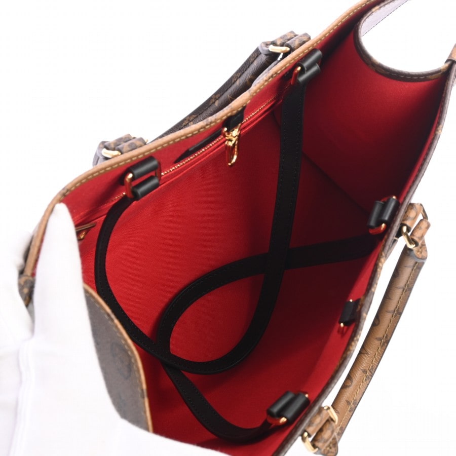 Louis Vuitton On The Go MM Tote Bag Monogram Giant Brown