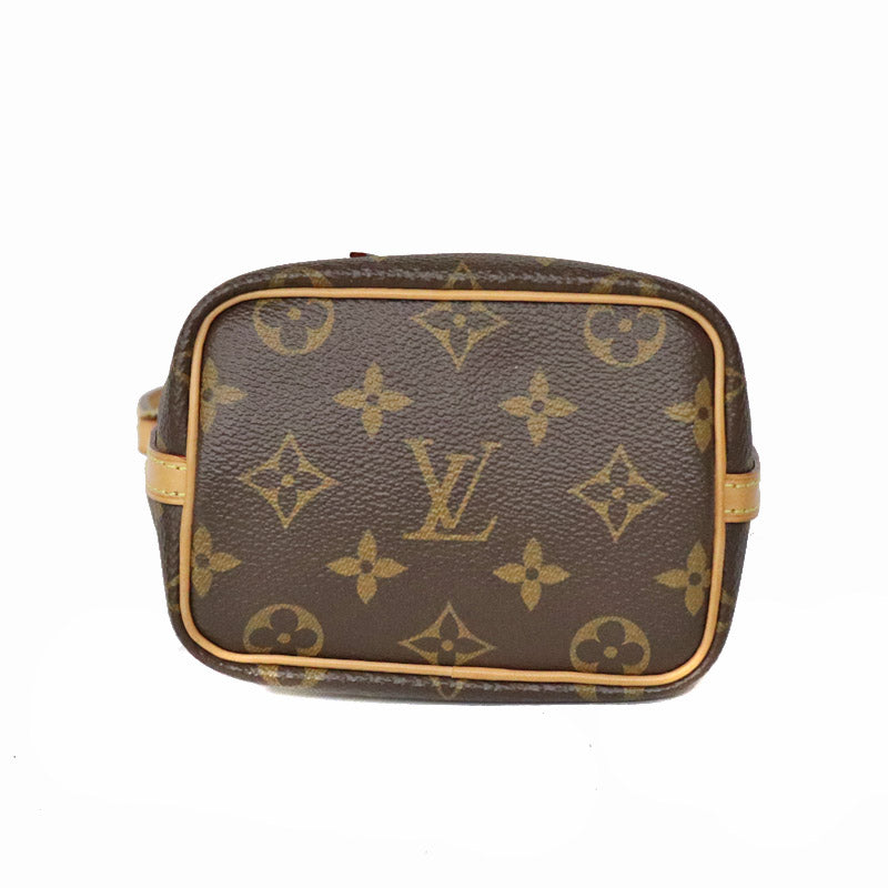 Louis Vuitton Nano Noe Shoulder Bag Monogram Canvas Color Leather Brown