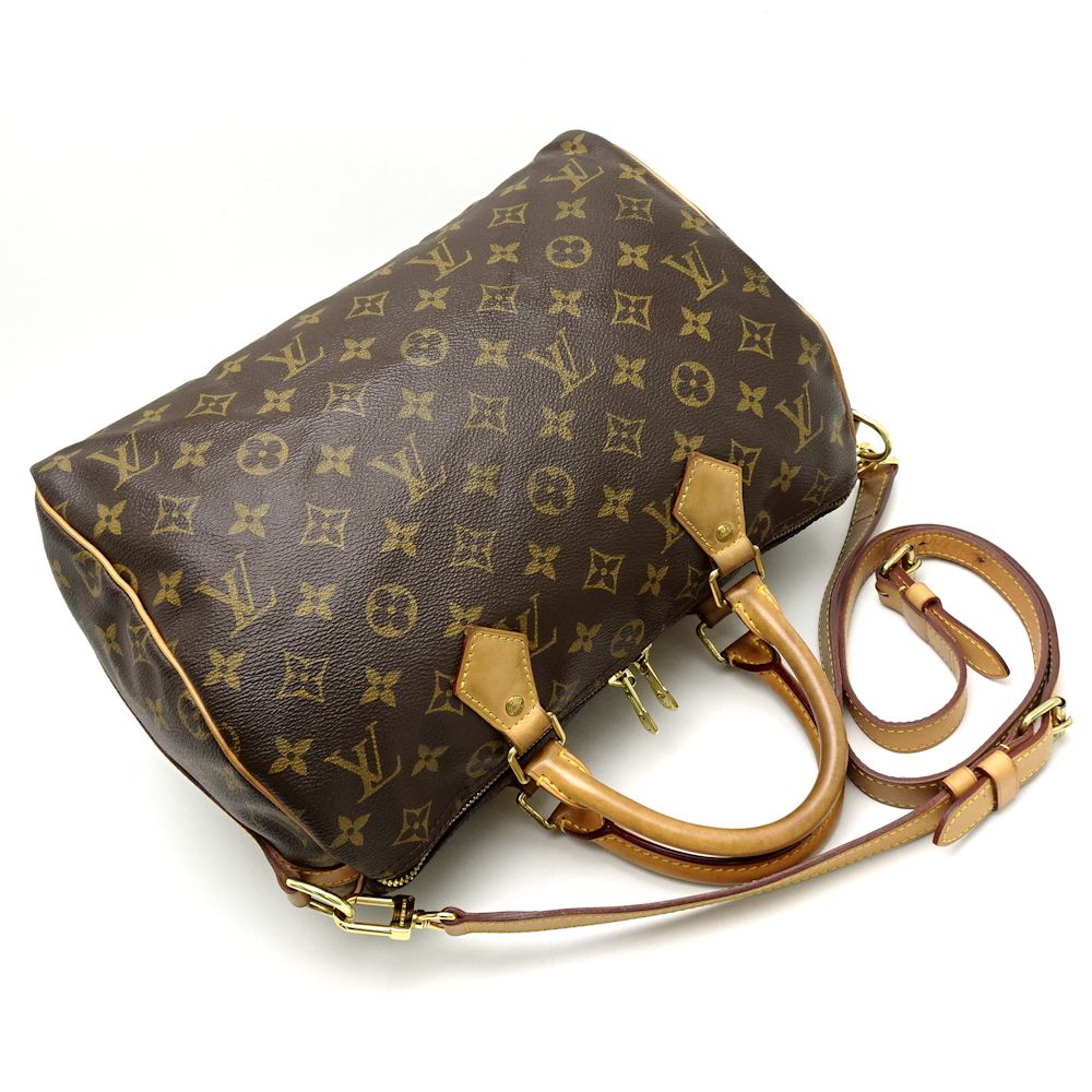 Louis Vuitton Monogram Speedy Bandouliere 30 Brown