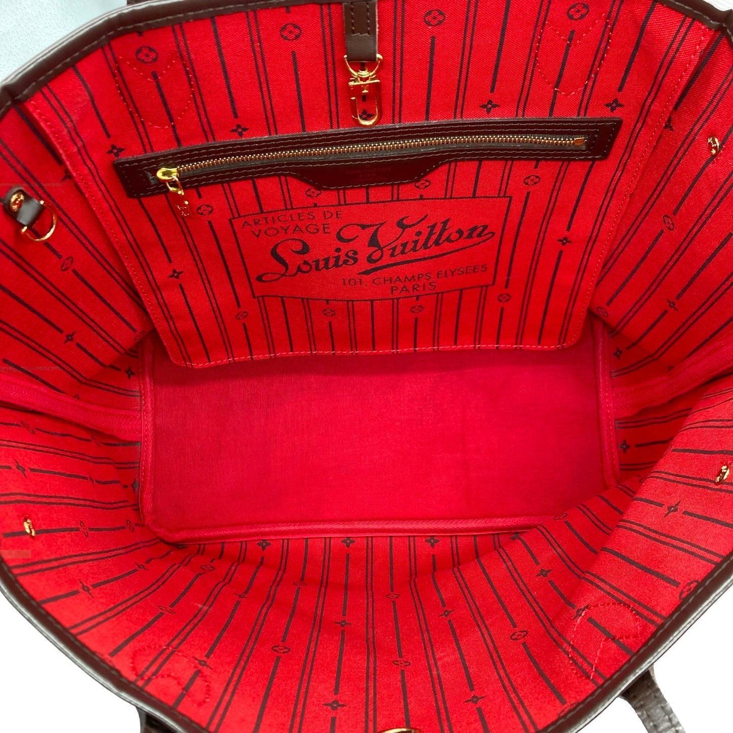 Louis Vuitton Neverfull MM Tote Bag Coated Canvas Damier