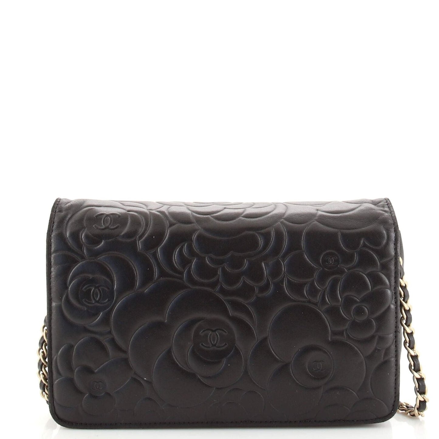 Chanel Wallet on Chain Camellia Lambskin Black