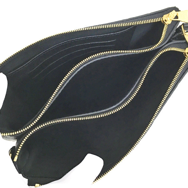 Louis Vuitton Monogram Emplant Pochette Double Zip Chain Shoulder Bag