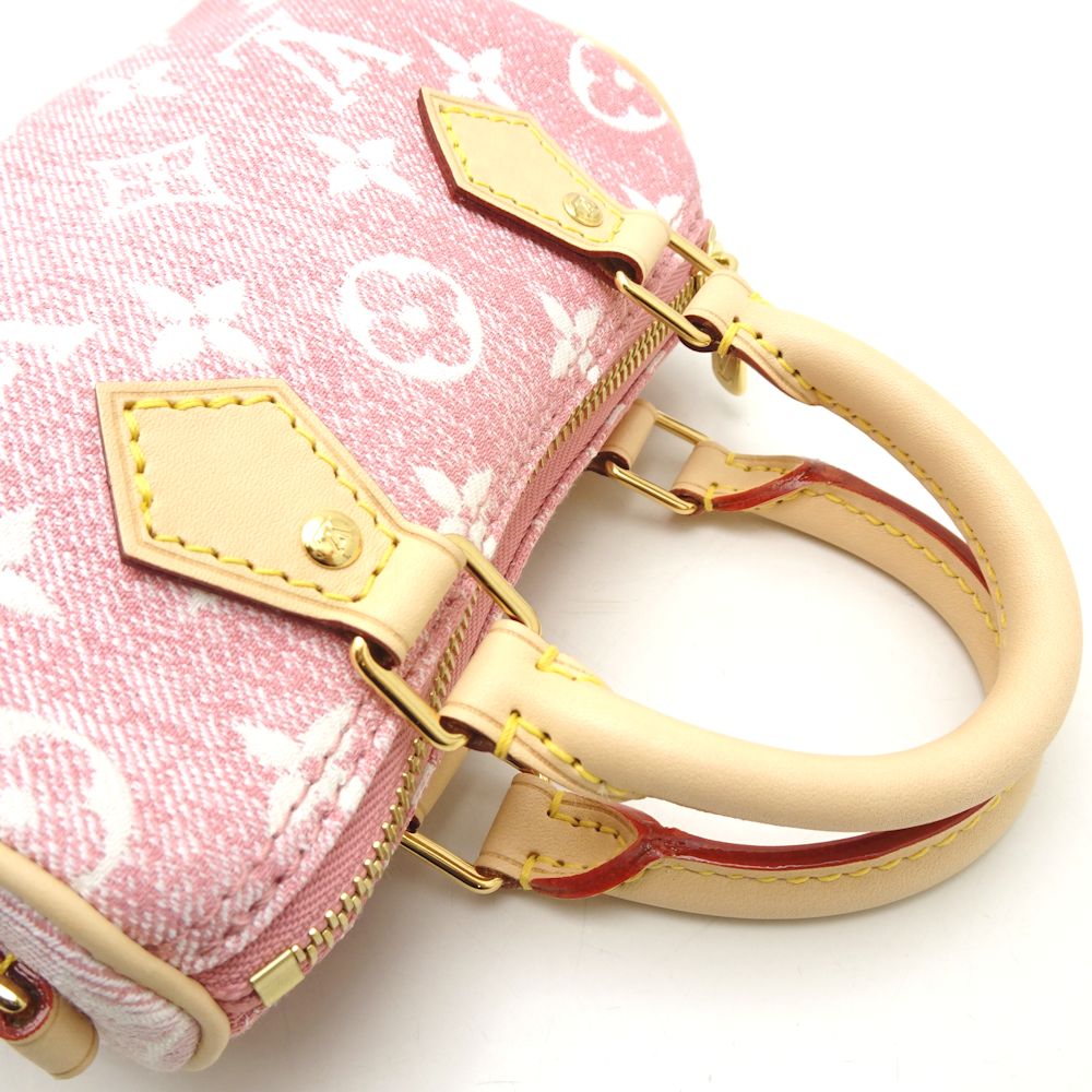Louis Vuitton Monogram Denim Nano Speedy Rose Mini Bag