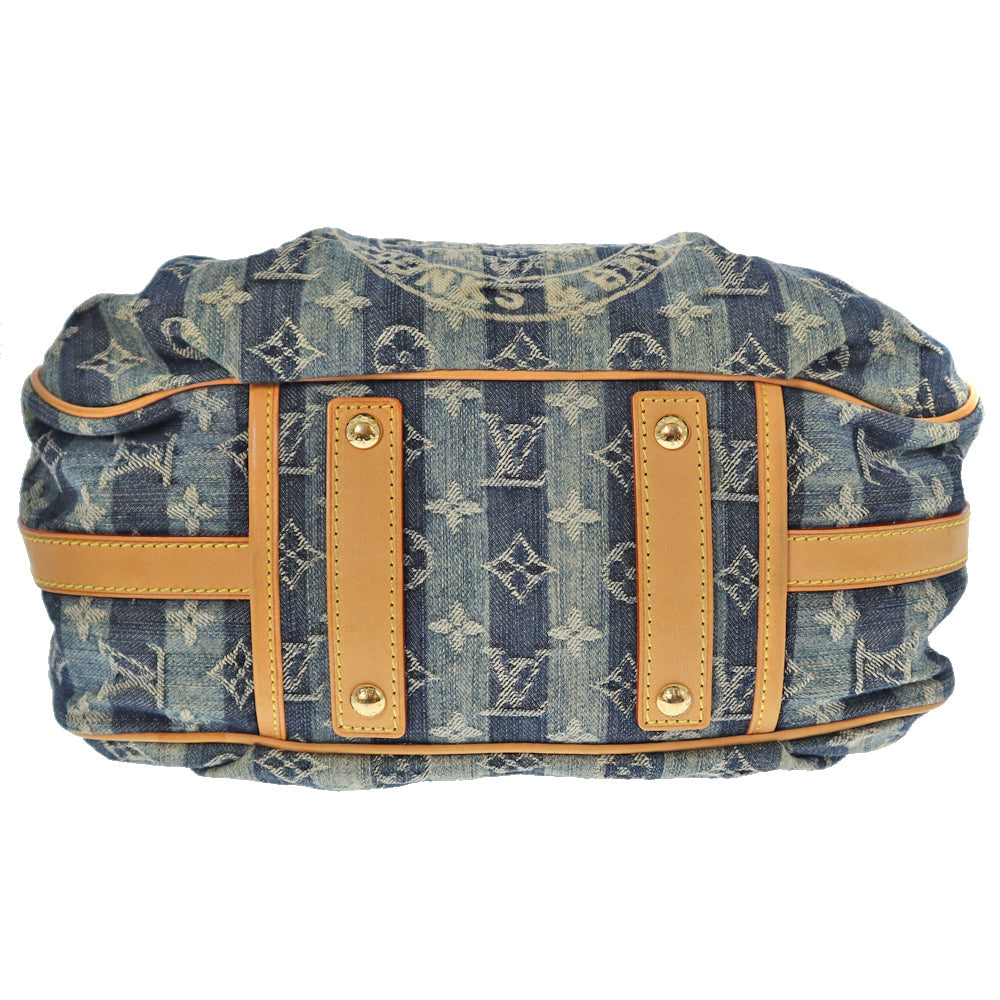Louis Vuitton Porte Epol Leie MM Shoulder Bag Denim Blue