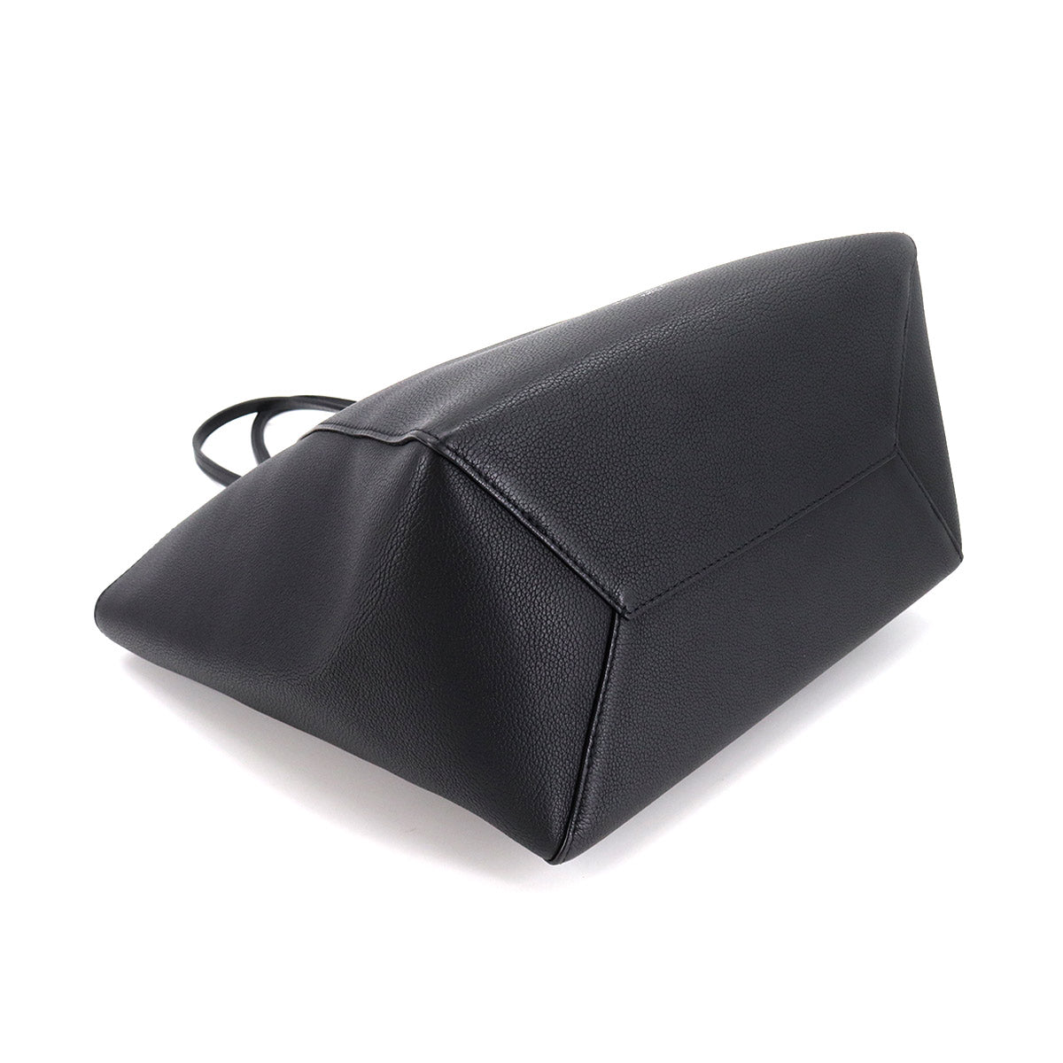 Louis Vuitton Lock Me Cabas Tote Bag Leather Noir Silver Hardware