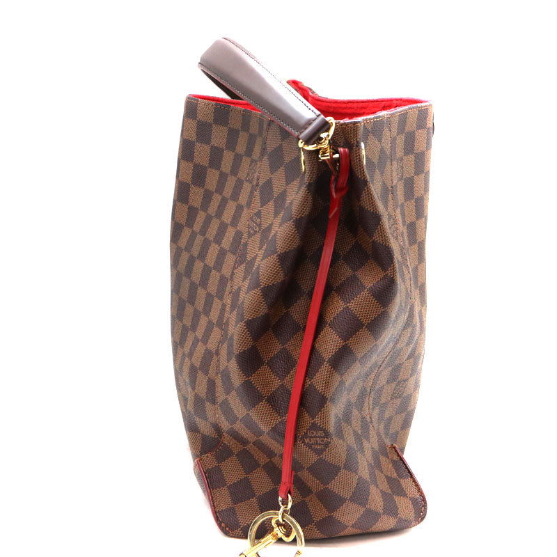Louis Vuitton Kaisa Hobo Bag Shoulder Bag Damier Canvas Ebene Brown