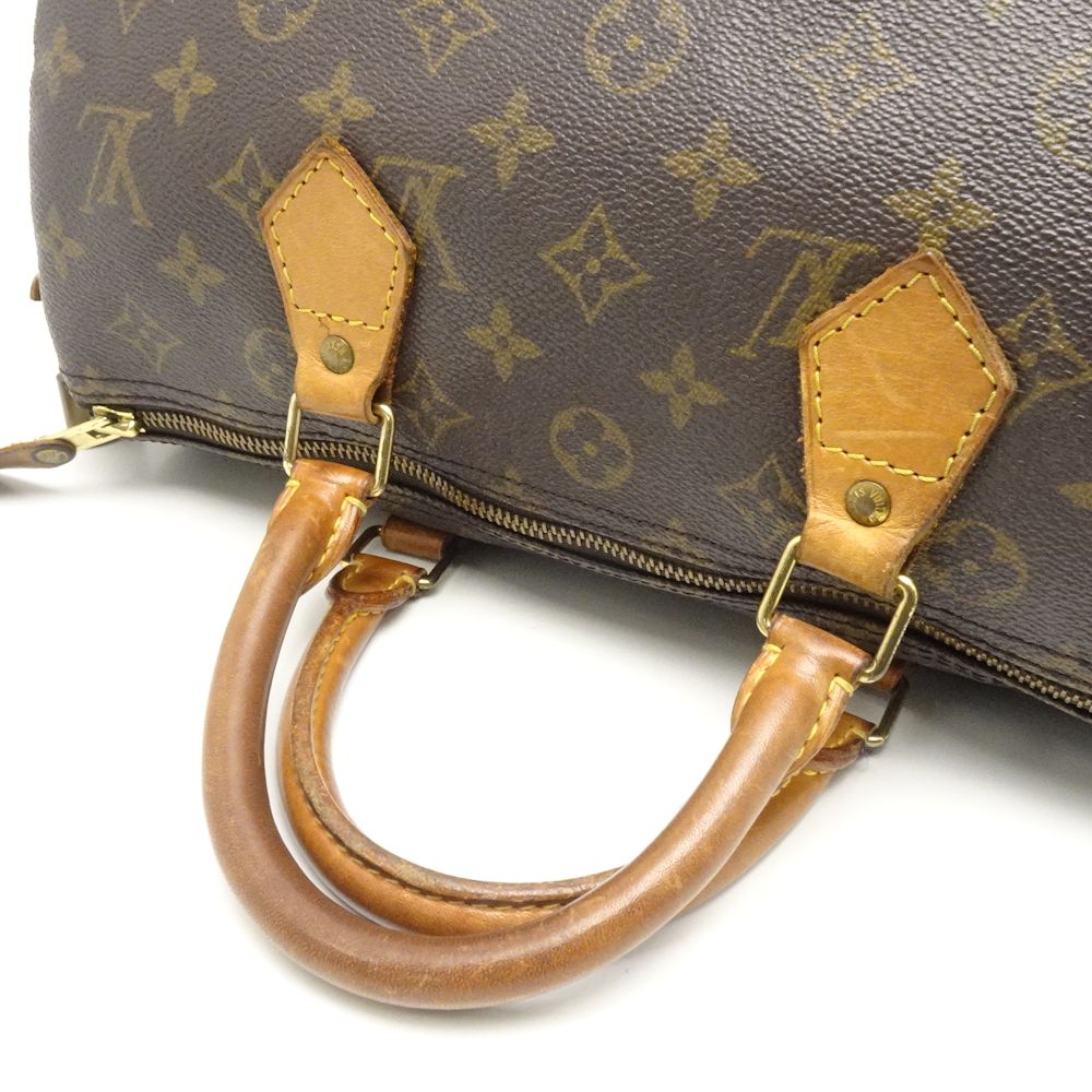 Louis Vuitton Monogram Speedy 30 Brown Boston Bag