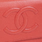 Chanel Timeless Wallet on Chain Red Orange Caviar Leather CC Crossbody Bag