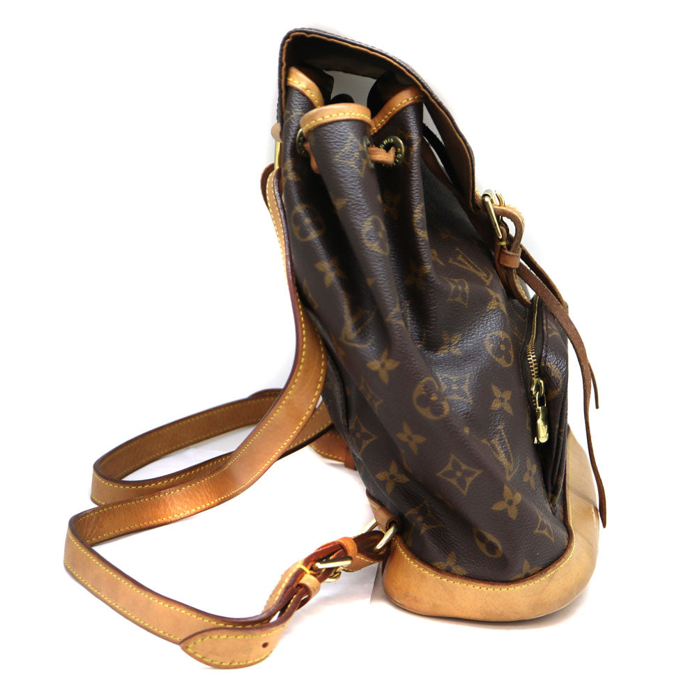 Louis Vuitton Montsouris MM Rucksack Backpack Monogram Canvas Brown