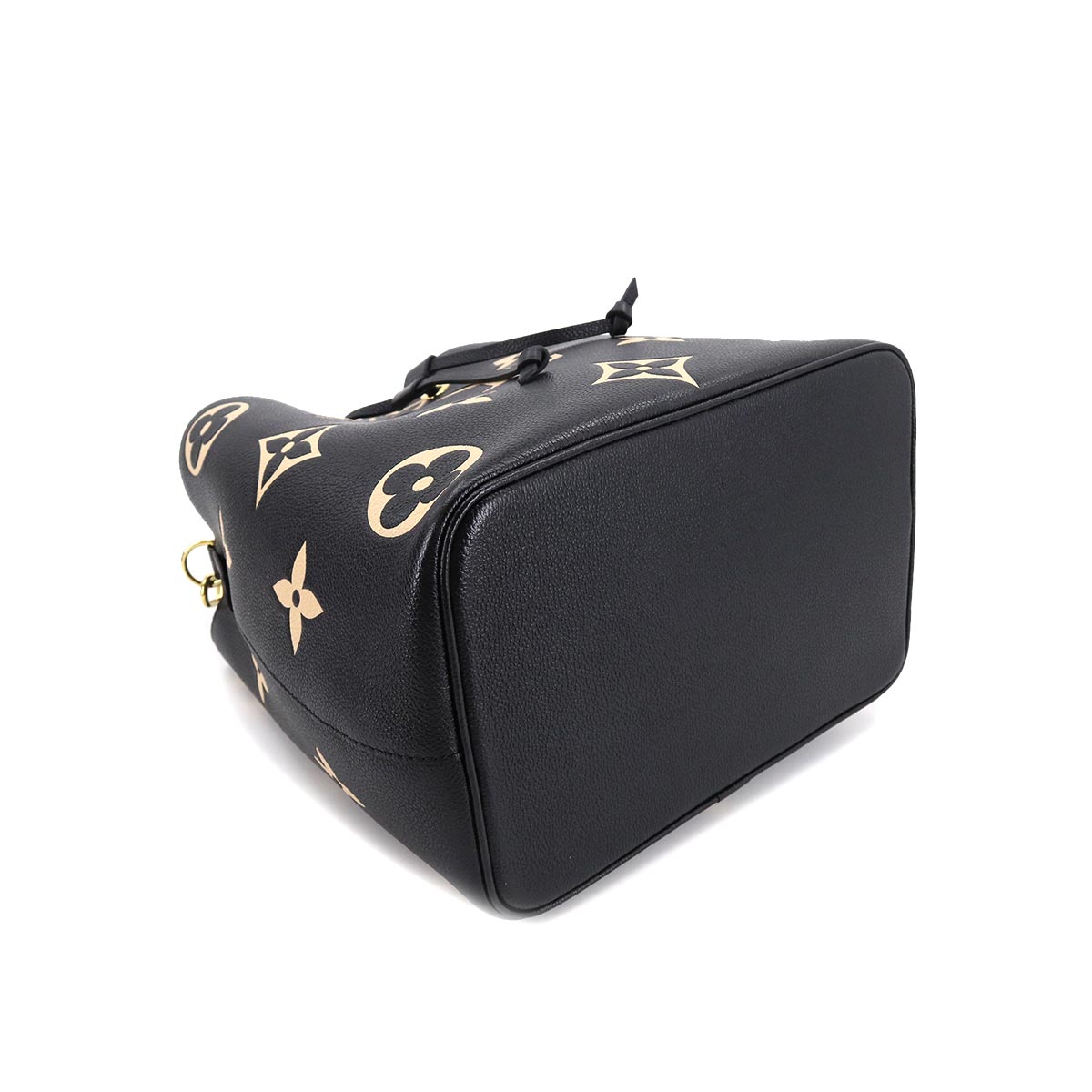 Louis Vuitton Bicolor Monogram Emplant NeoNoe MM Shoulder Bag Leather Black Beige