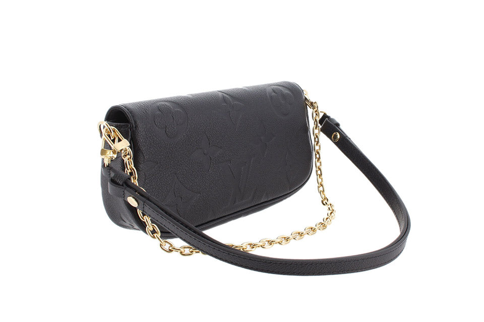 Louis Vuitton Amplant Wallet On Chain Ivy Black