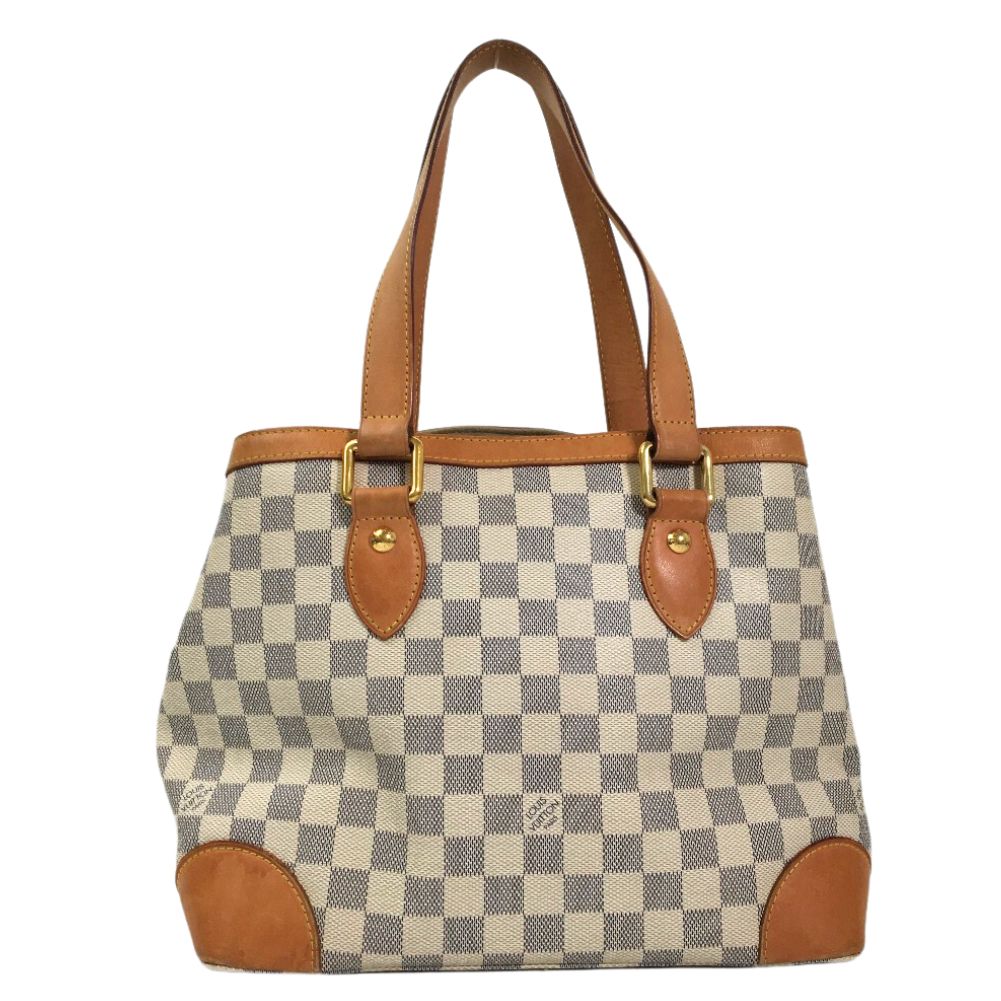 Louis Vuitton Hampstead PM Shoulder Bag Damier Azur Canvas White