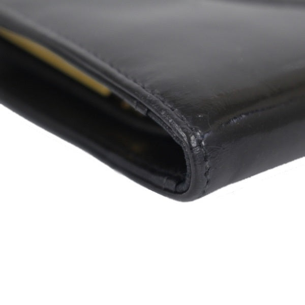 Chanel Patent Clasp Long Wallet Black