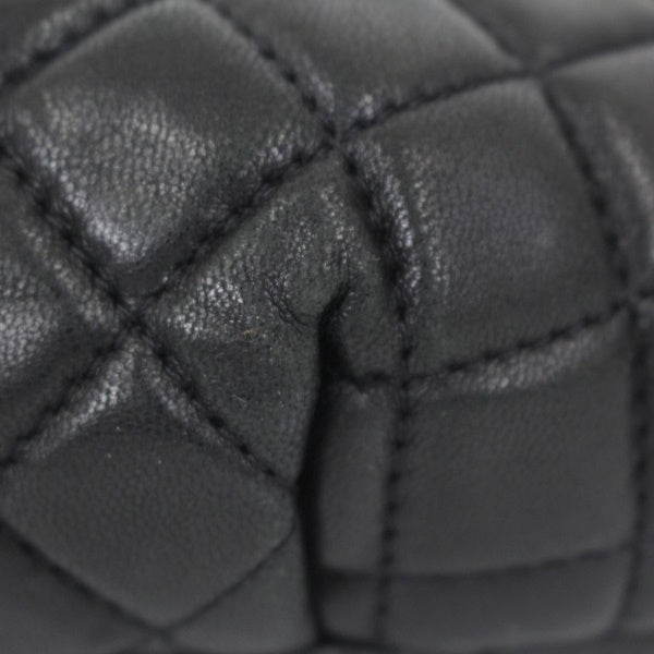 Chanel Matelasse Waist Bag Lambskin Pouch Black