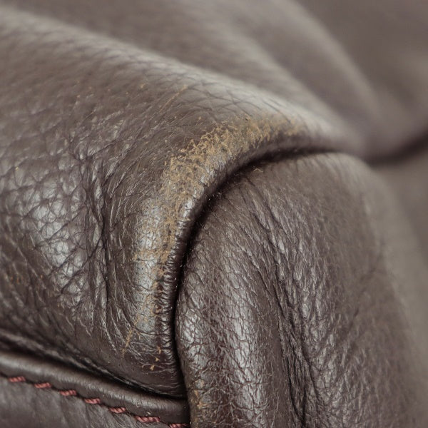 Chanel Coco Mark Boston Bag Calfskin Brown