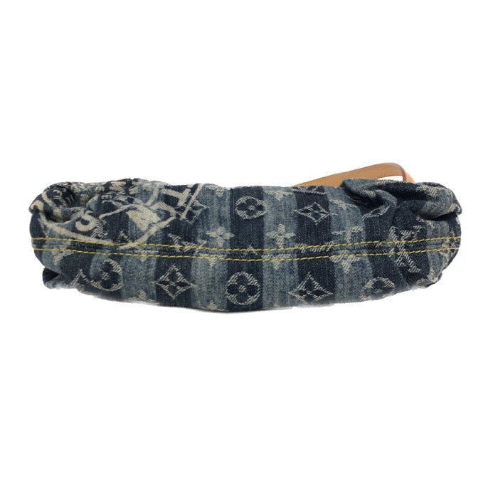 Louis Vuitton Mini Pleaty Monogram Denim Shoulder Bag Blue