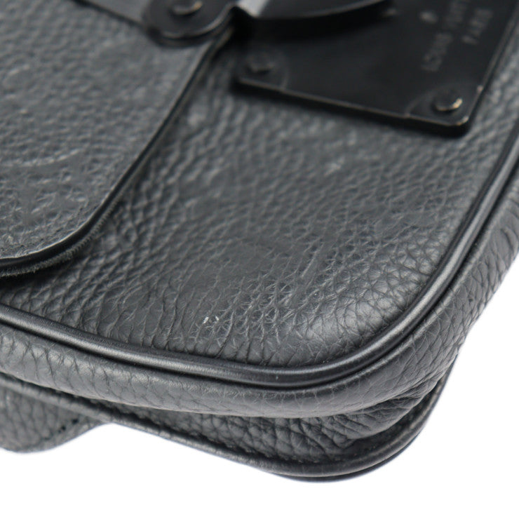 Louis Vuitton S Lock Sling Bag Monogram Waist Bag Taurillon Leather Noir
