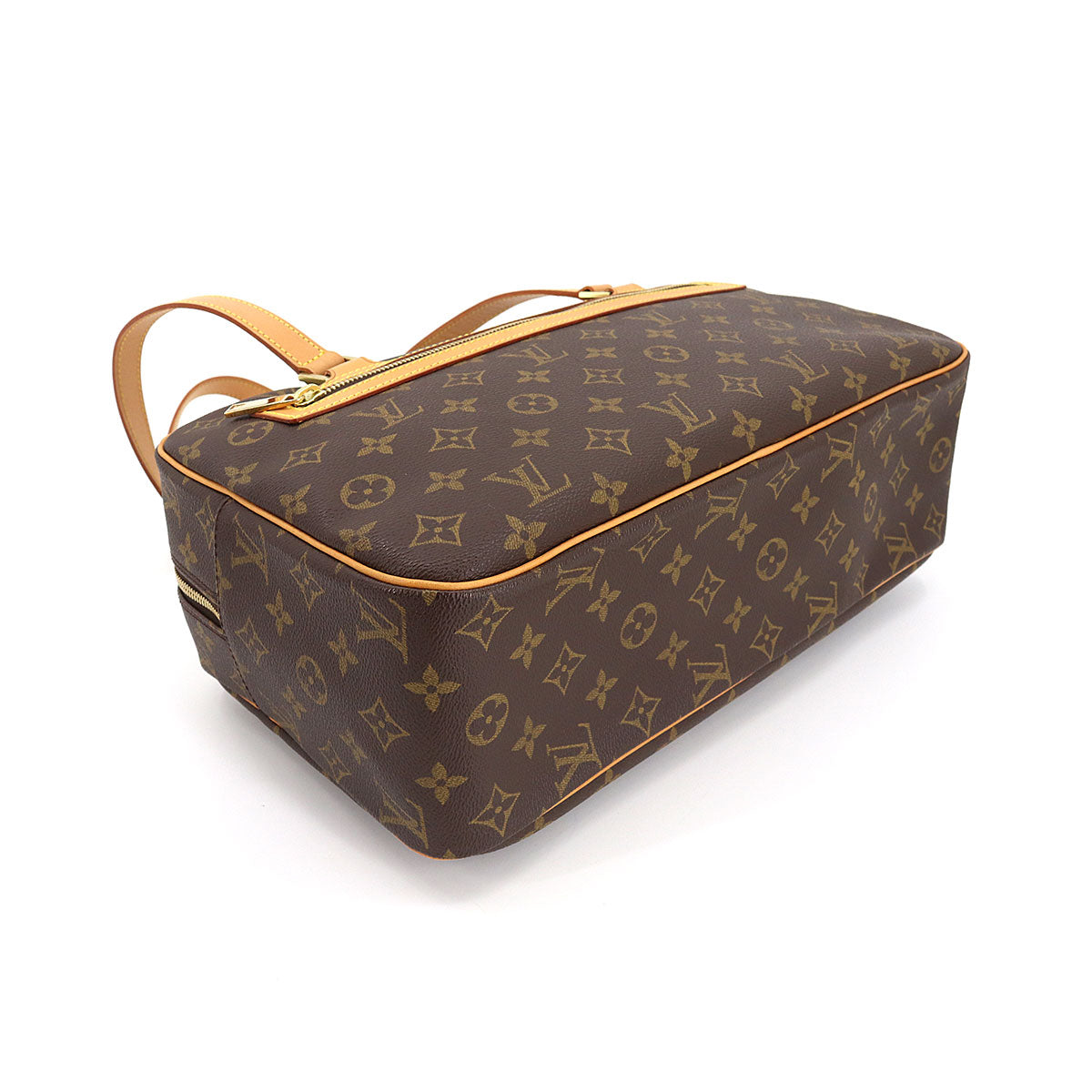 Louis Vuitton Monogram Cite GM Shoulder Bag Brown