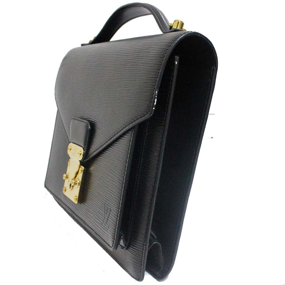 Louis Vuitton Monceau 2way Epi Handbag Noir Black Epi Leather