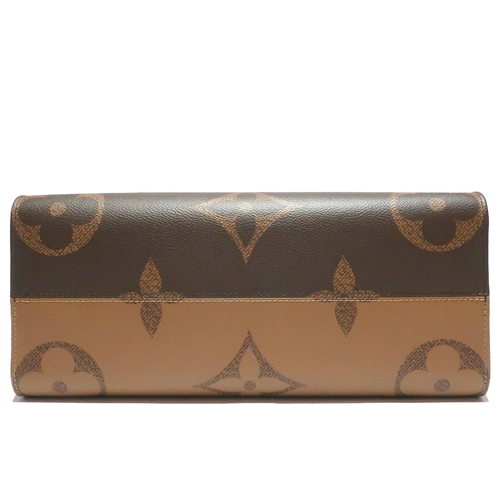 Louis Vuitton Tote Bag Handbag On The Go MM Monogram Giant Brown