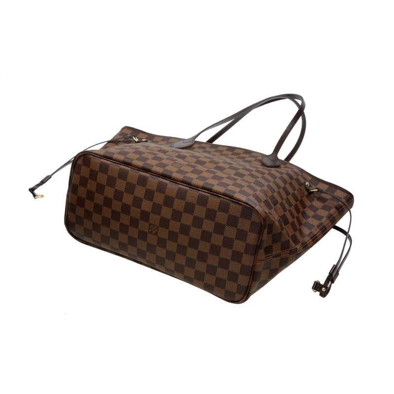 Louis Vuitton Neverfull MM Tote Shoulder Bag Damier Ebene Canvas