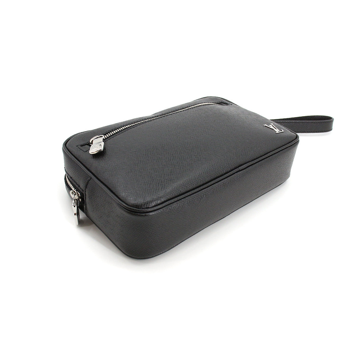 Louis Vuitton Taiga Pochette Kasai Clutch Bag Leather Noir