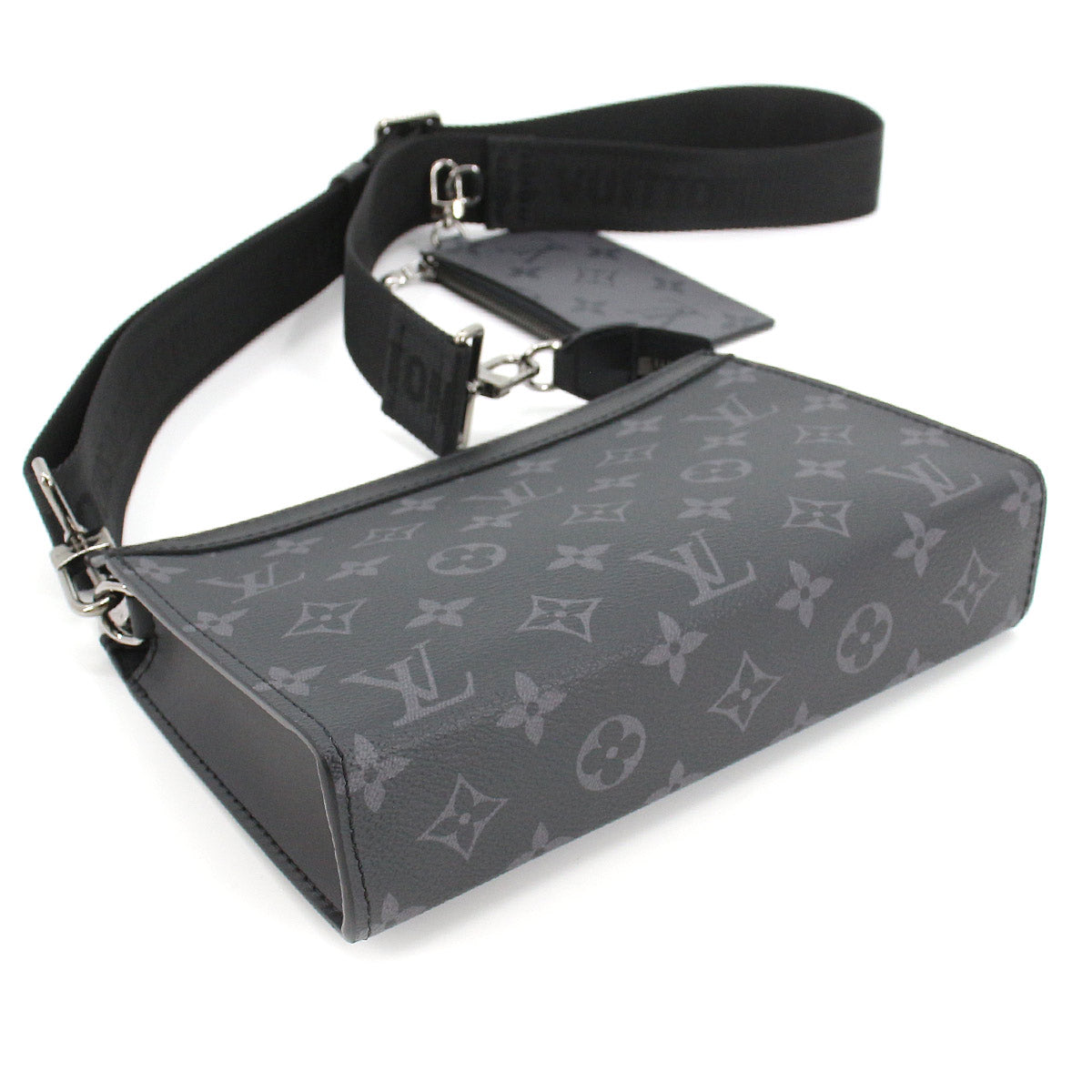 Louis Vuitton Monogram Eclipse Reverse Gaston Wearable Wallet Shoulder Bag
