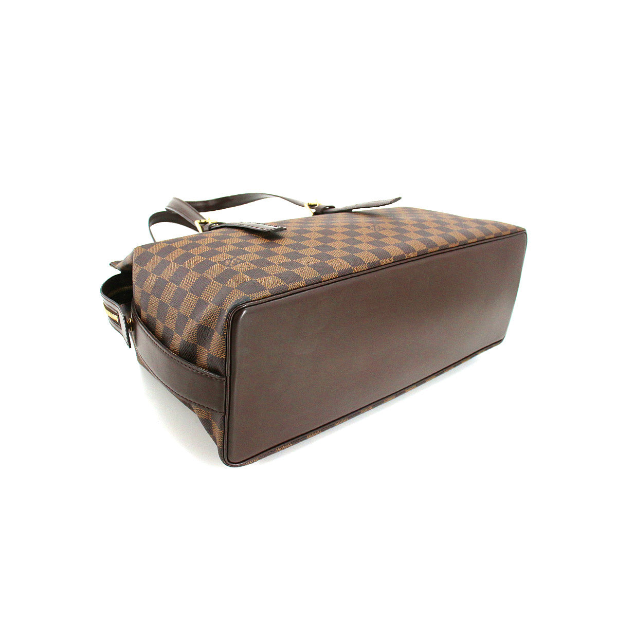 Louis Vuitton Damier Chelsea Tote Bag Ebene Brown Gold Hardware