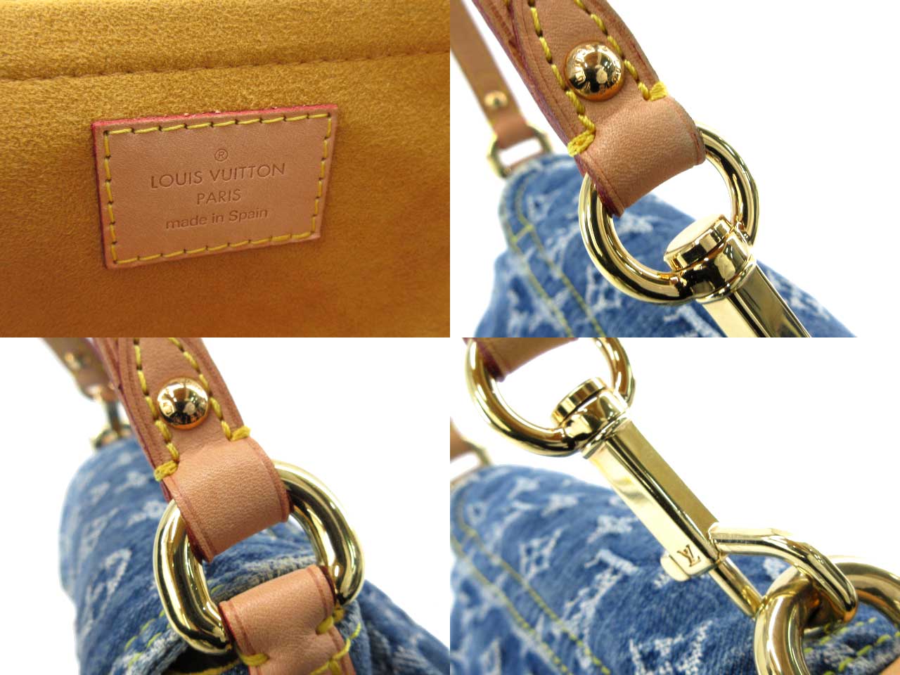 Louis Vuitton Monogram Denim Mini Pleaty Handbag
