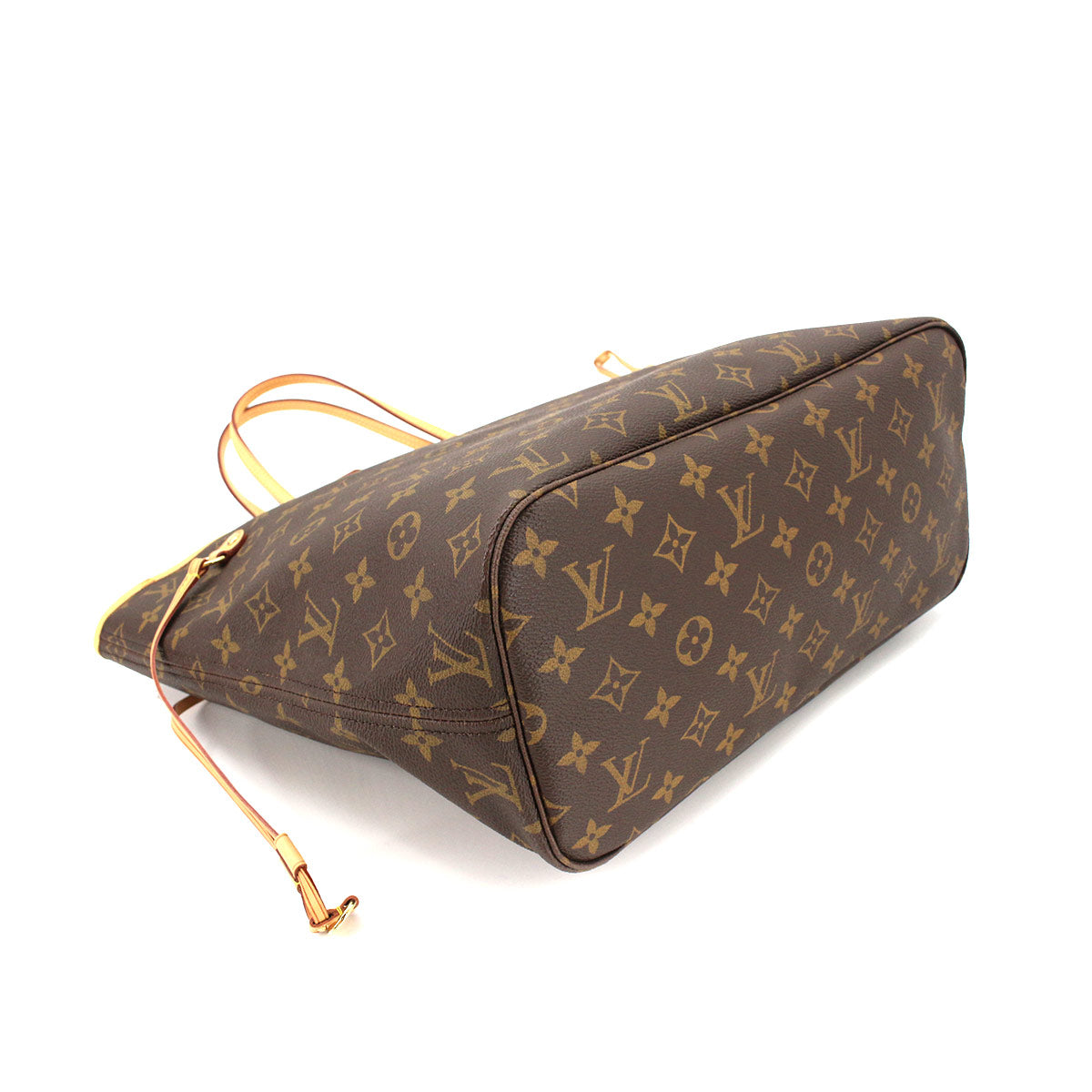 Louis Vuitton Monogram Neverfull MM Tote Bag Brown Beige