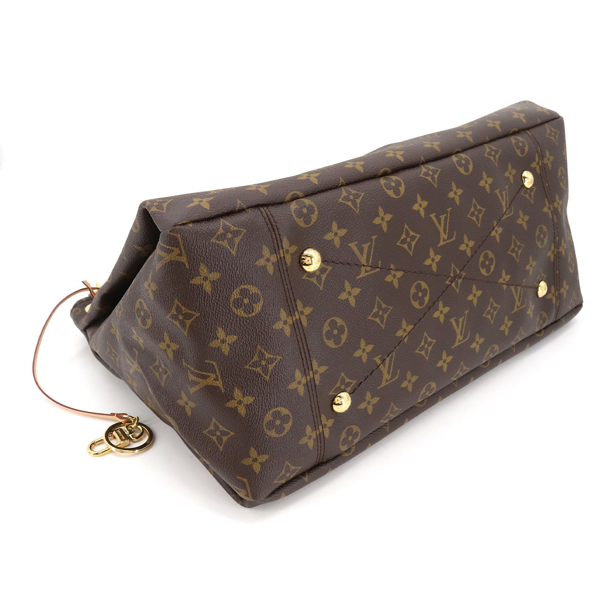 Louis Vuitton Monogram Artsy MM Shoulder Bag Brown Gold Hardware